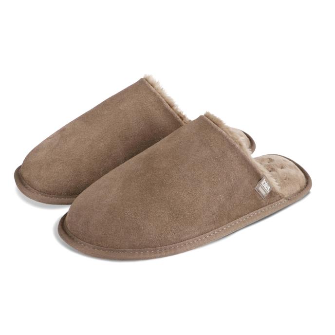 Isotoner® Mens Real Suede Mule With Water Repellency  Sand Extra Image 1